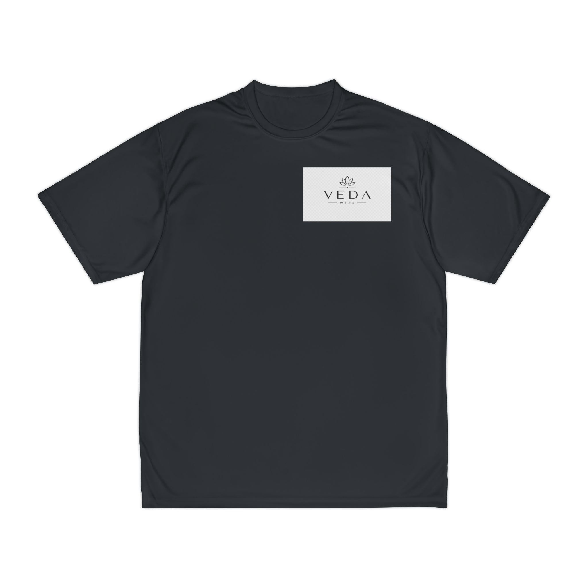 Veda Performance Tee — Minimalist Chest Logo Athletic Shirt
