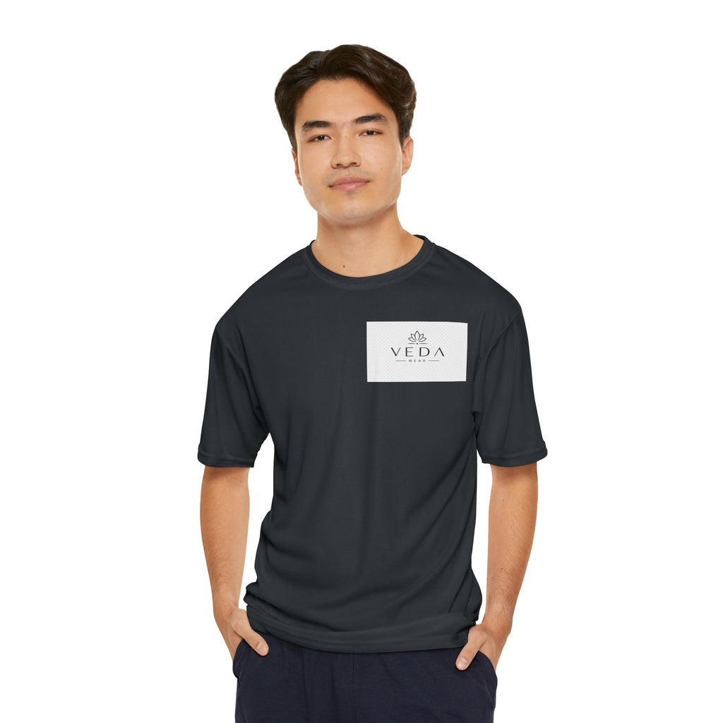 Veda Performance Tee — Minimalist Chest Logo Athletic Shirt