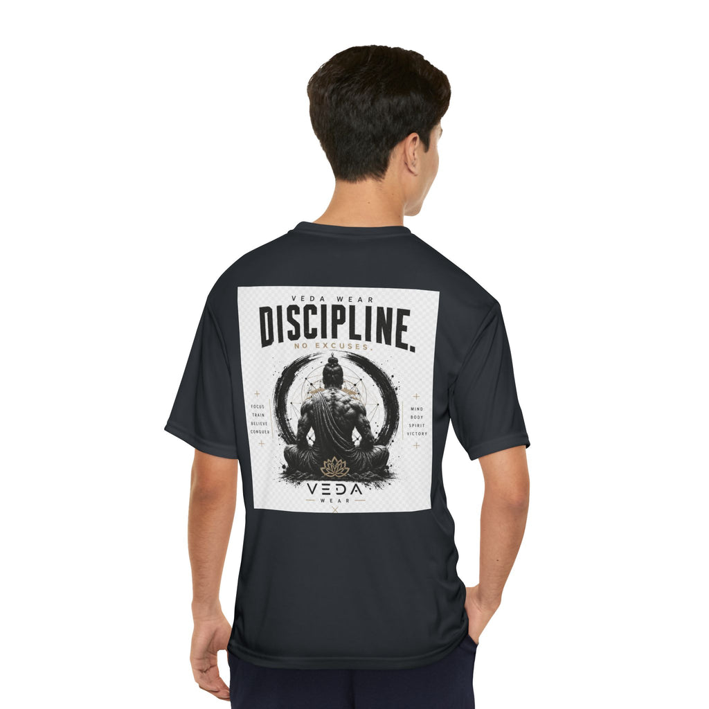 Veda Performance Tee — Minimalist Chest Logo Athletic Shirt