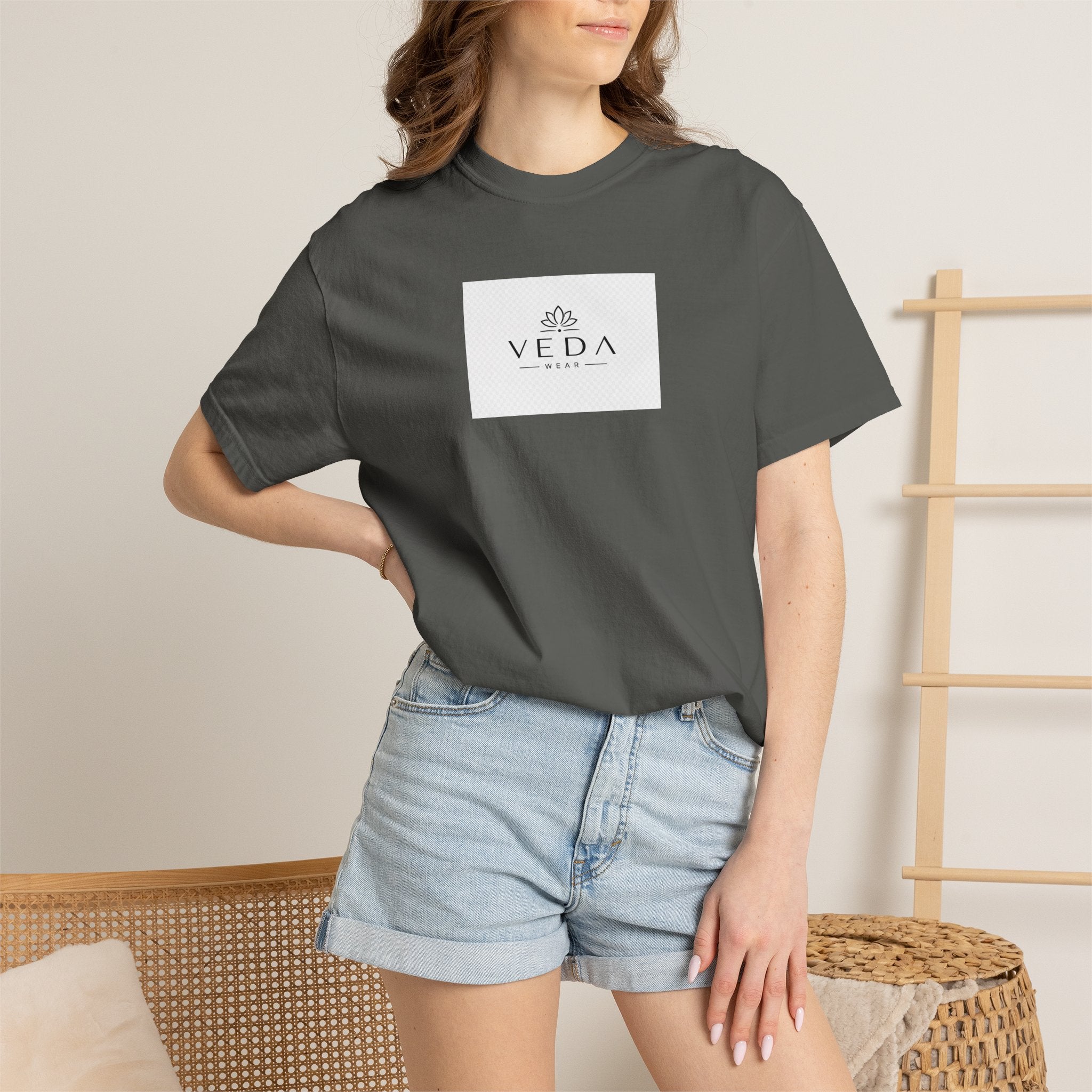 VEDA Wear Essential Logo T-Shirt | Premium Garment-Dyed Tee