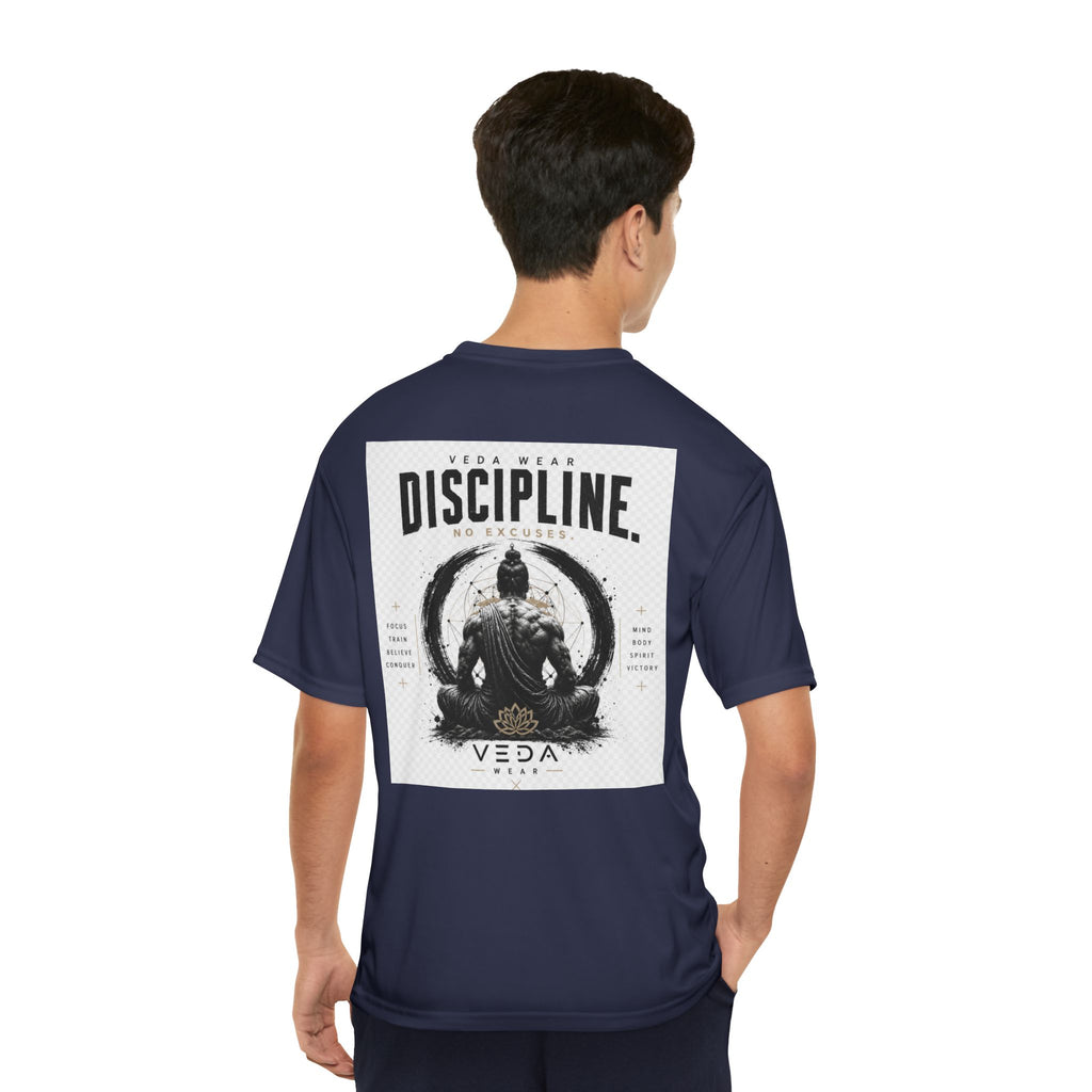 Veda Performance Tee — Minimalist Chest Logo Athletic Shirt