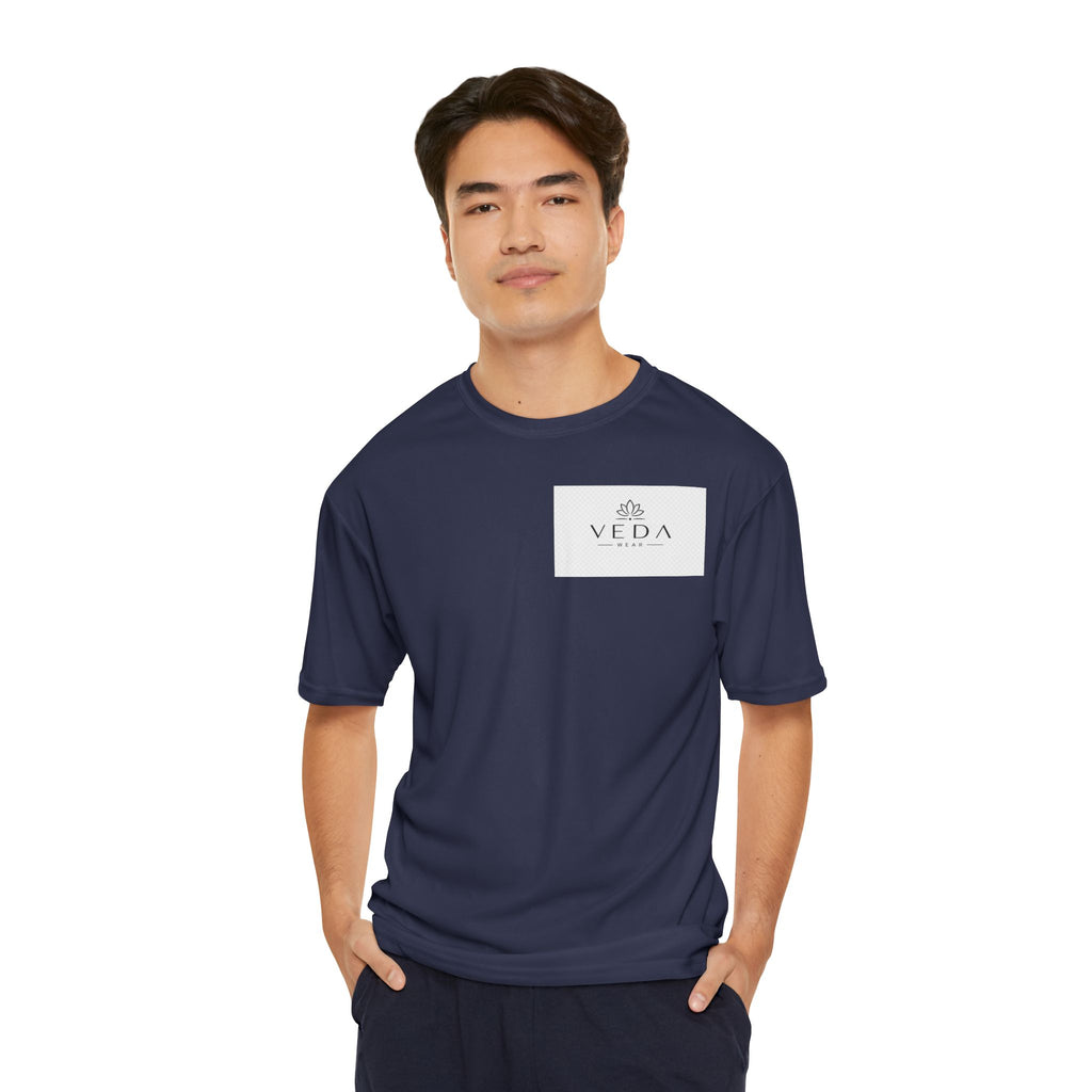 Veda Performance Tee — Minimalist Chest Logo Athletic Shirt