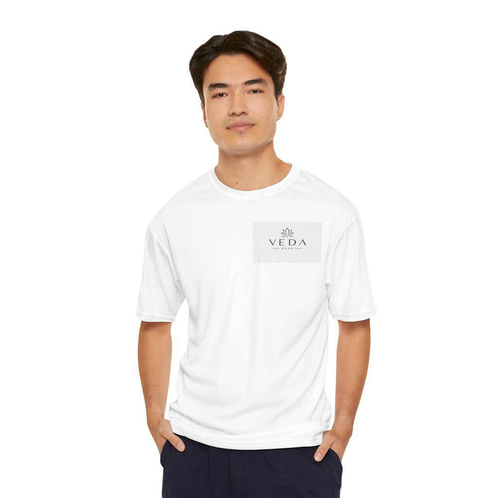 Veda Performance Tee — Minimalist Chest Logo Athletic Shirt