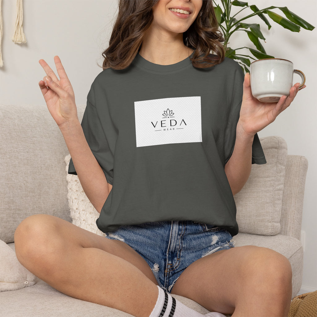VEDA Wear Essential Logo T-Shirt | Premium Garment-Dyed Tee