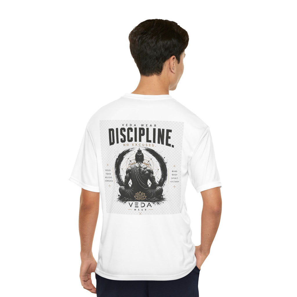 Veda Performance Tee — Minimalist Chest Logo Athletic Shirt