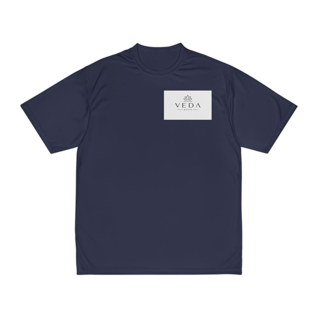 Veda Performance Tee — Minimalist Chest Logo Athletic Shirt