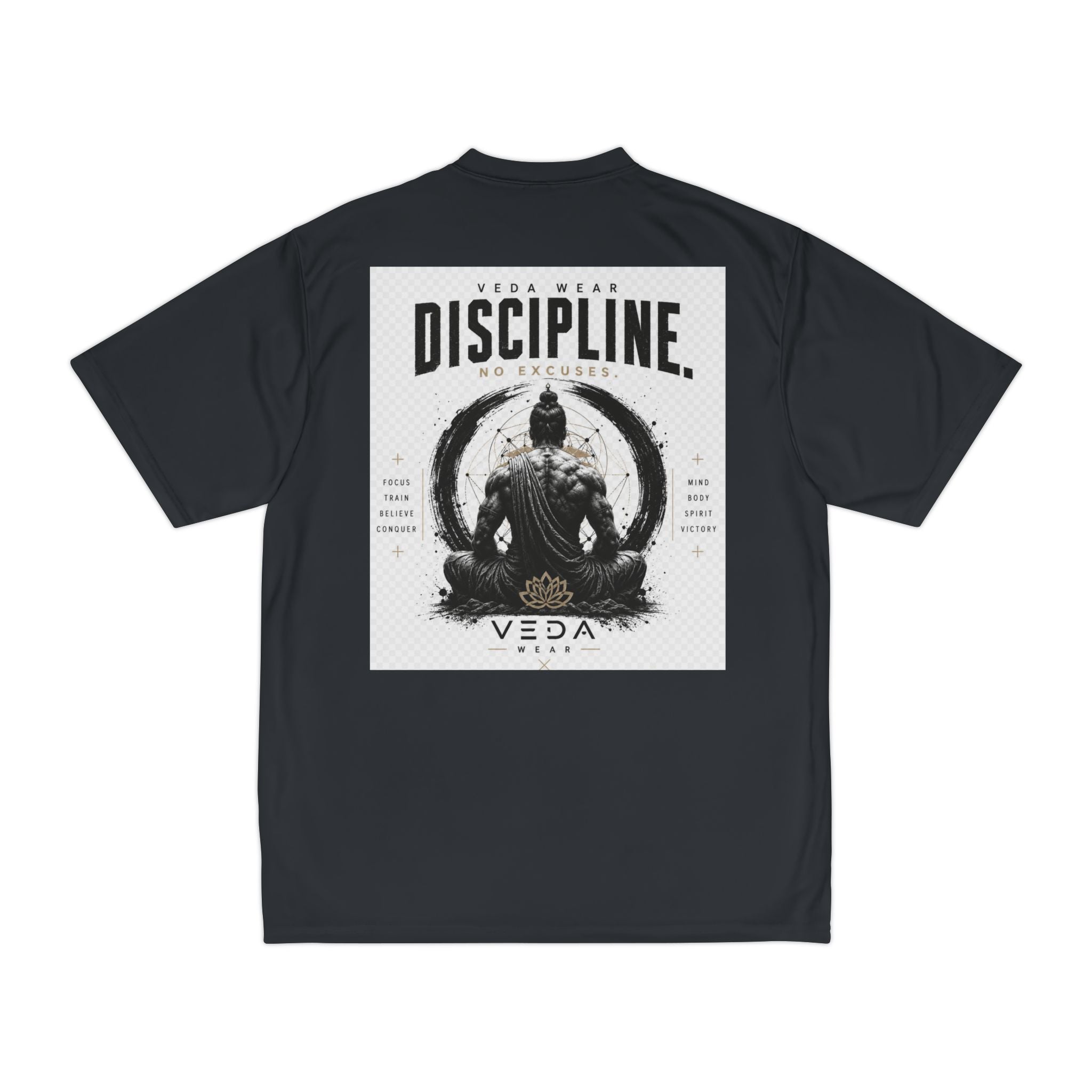 Veda Performance Tee — Minimalist Chest Logo Athletic Shirt