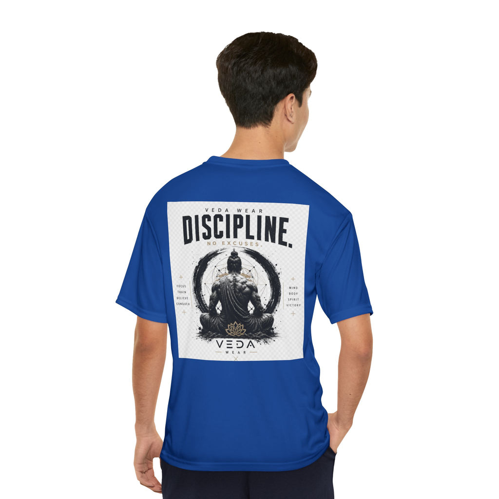 Veda Performance Tee — Minimalist Chest Logo Athletic Shirt