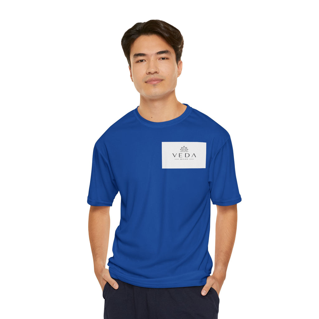 Veda Performance Tee — Minimalist Chest Logo Athletic Shirt