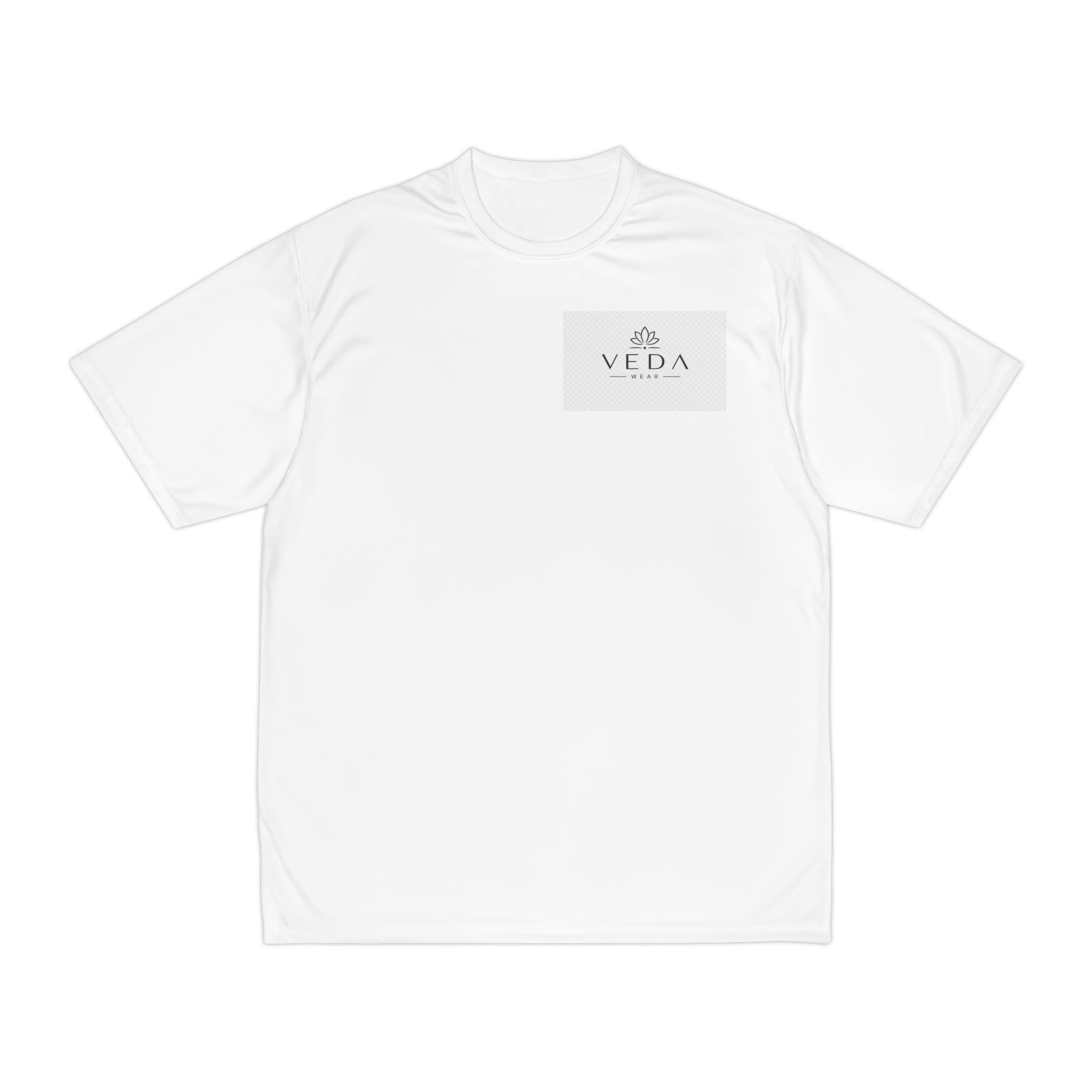 Veda Performance Tee — Minimalist Chest Logo Athletic Shirt